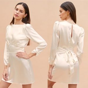 Reformation | NWT Ivory Rudi 100% Silk Dress Size: 6